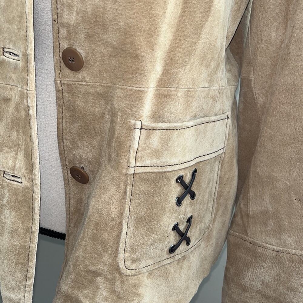 Colebrook Women Vintage Leather Suede Western Jacket Size Medium Tan - Picture 2 of 6